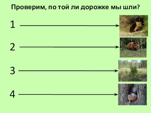 Проверим, по той ли дорожке мы шли? 1 2 3 4