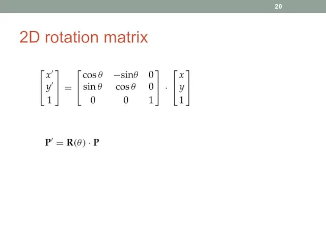 2D rotation matrix