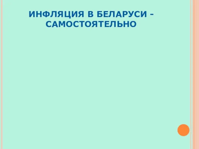 ИНФЛЯЦИЯ В БЕЛАРУСИ - САМОСТОЯТЕЛЬНО