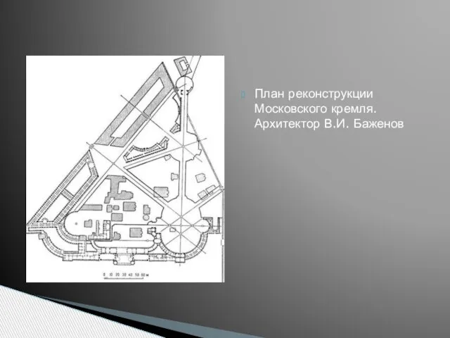 План реконструкции Московского кремля. Архитектор В.И. Баженов