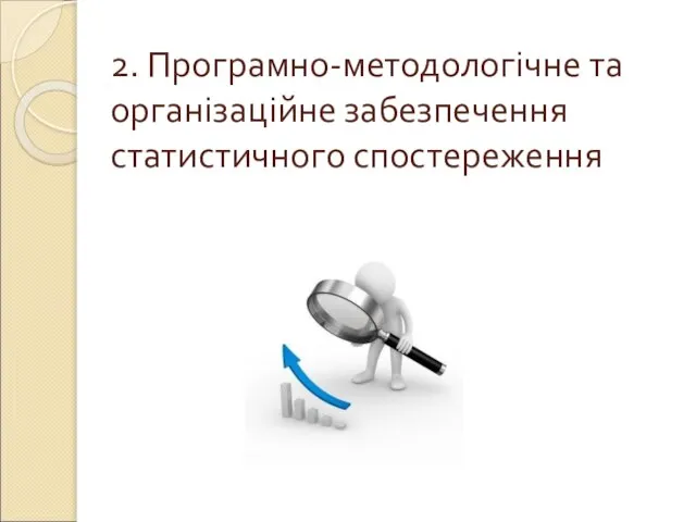 2. Програмно-методологічне та організаційне забезпечення статистичного спостереження