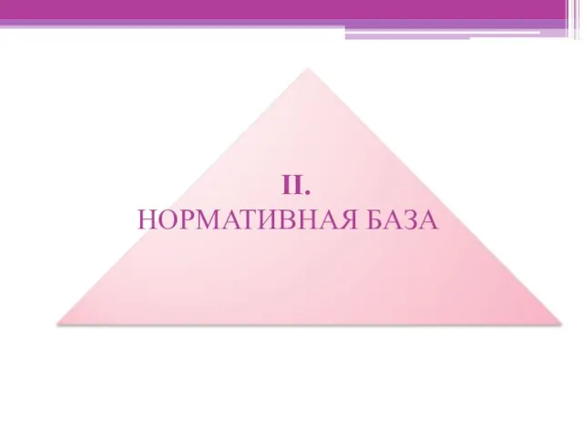 II. НОРМАТИВНАЯ БАЗА