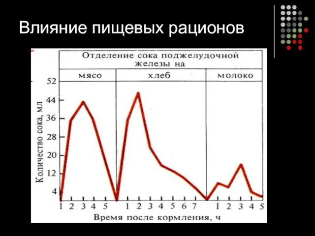 Влияние пищевых рационов