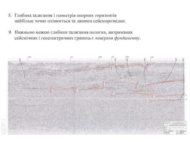 8. Глибина залягання і геометрія опорних горизонтів найбільш точно оцінюється за