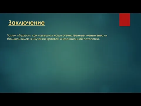 Заключение Таким образом, как мы видим наши отечественные ученые внесли большой