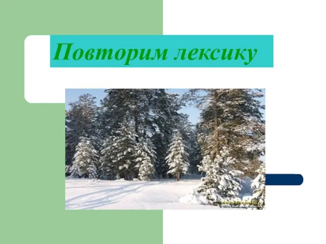 Повторим лексику