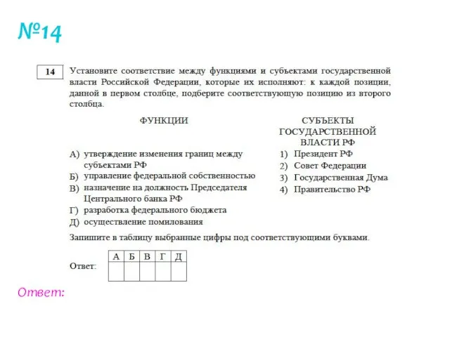 №14 Ответ: