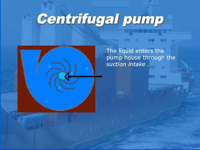 The liquid enters the pump house through the suction intake . Centrifugal pump