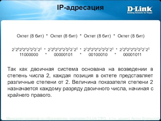 IP-адресация Октет (8 бит) * Октет (8 бит) * Октет (8