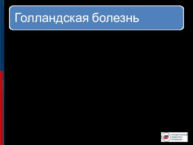 «Голландская болезнь» (Эффект Гронингена) — негативный эффект в развитии национальной экономике