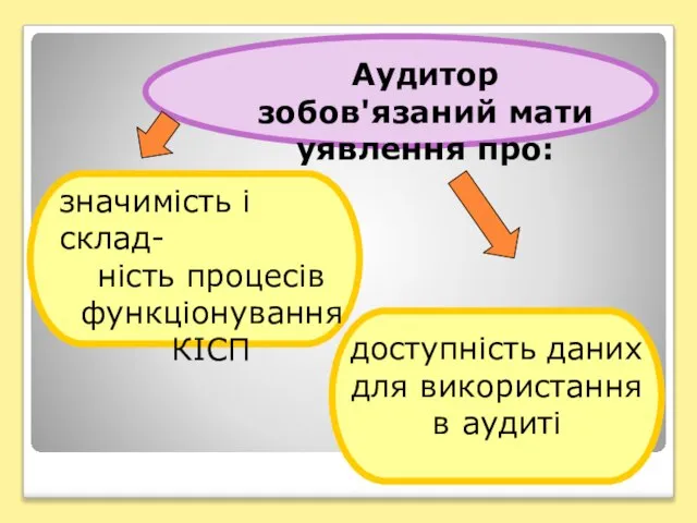 Аудитор зобов'язаний мати уявлення про: значимість і склад- ність процесів функціонування