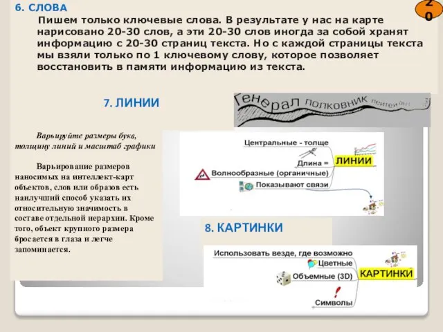 6. СЛОВА Пишем только ключевые слова. В результате у нас на