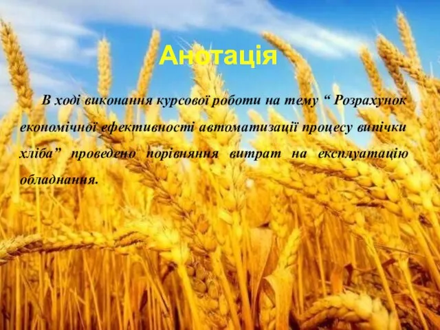 Анотація В ході виконання курсової роботи на тему “ Розрахунок економічної