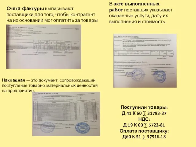 Накладная — это документ, сопровождающий поступление товарно-материальных ценностей на предприятие. В