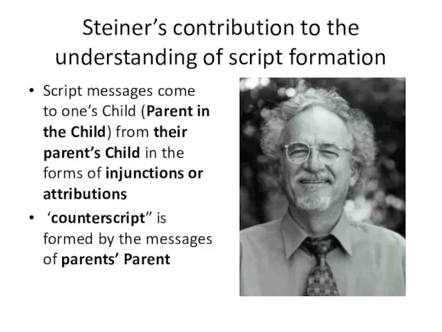 Steiner’s contribution to the understanding of script formation Script messages come