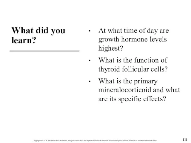 What did you learn? At what time of day are growth