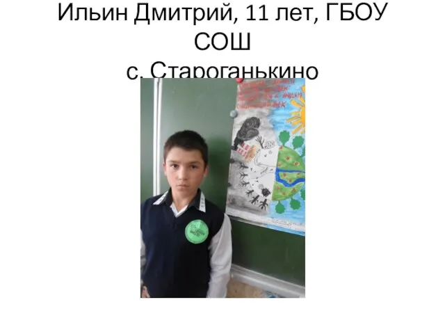 Ильин Дмитрий, 11 лет, ГБОУ СОШ с. Староганькино