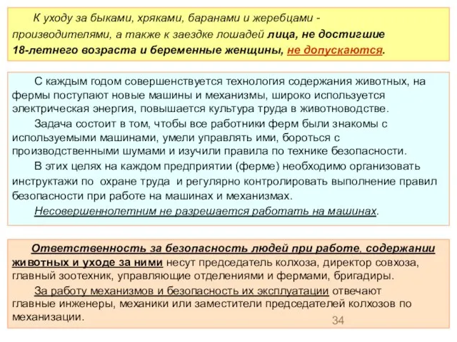 К уходу за быками, хряками, баранами и жеребцами - производителями, а