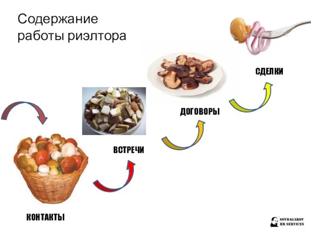 КОНТАКТЫ ВСТРЕЧИ ДОГОВОРЫ СДЕЛКИ Содержание работы риэлтора