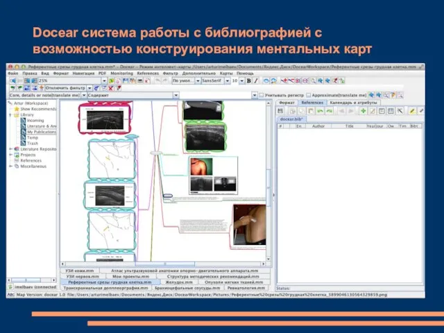 Docear система работы с библиографией с возможностью конструирования ментальных карт