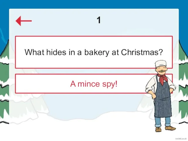 A mince spy! 1 What hides in a bakery at Christmas?