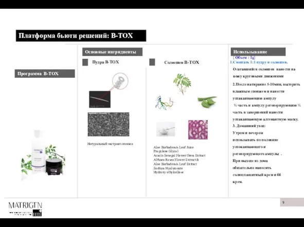 Основные ингридиенты Aloe Barbadensis Leaf Juice Propylene Glycol Acacia Senegal Flower/Stem