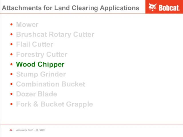 Attachments for Land Clearing Applications Mower Brushcat Rotary Cutter Flail Cutter