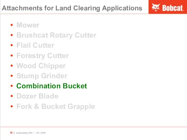 Attachments for Land Clearing Applications Mower Brushcat Rotary Cutter Flail Cutter