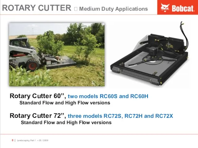 ROTARY CUTTER ? Medium Duty Applications Rotary Cutter 60’’, two models