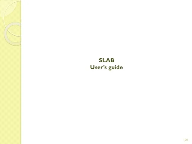 SLAB User’s guide