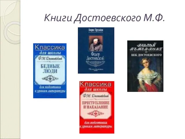 Книги Достоевского М.Ф.