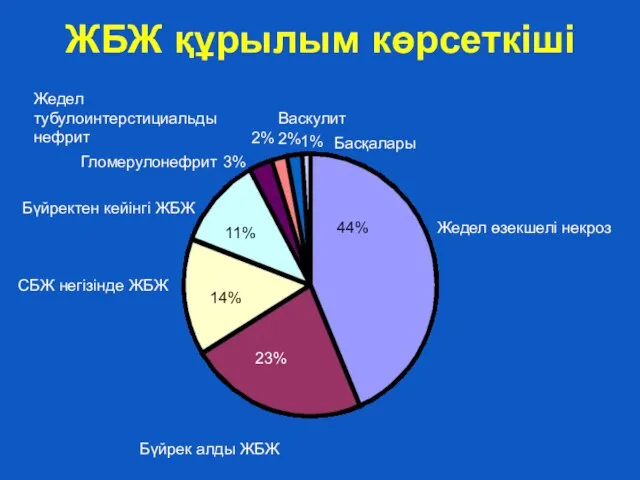 ЖБЖ құрылым көрсеткіші 23% Бүйрек алды ЖБЖ 14% 11% 3% 2%