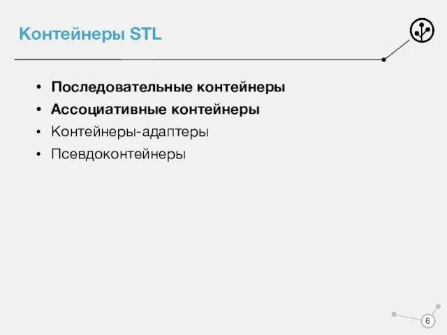 Контейнеры STL Последовательные контейнеры Ассоциативные контейнеры Контейнеры-адаптеры Псевдоконтейнеры