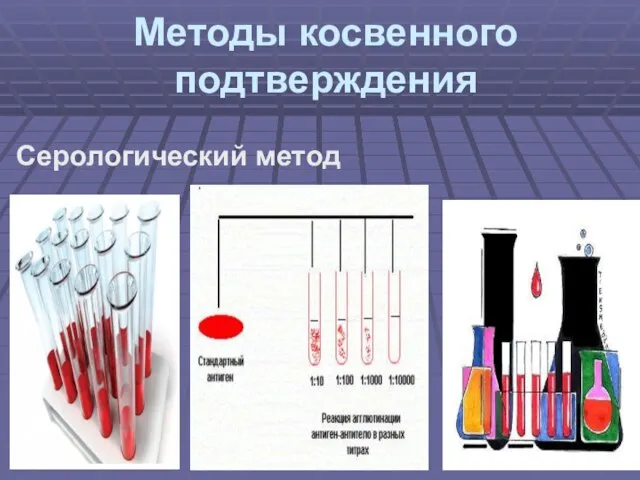 Методы косвенного подтверждения Серологический метод