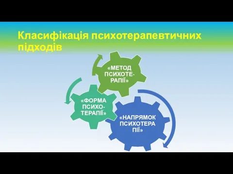 Класифікація психотерапевтичних підходів