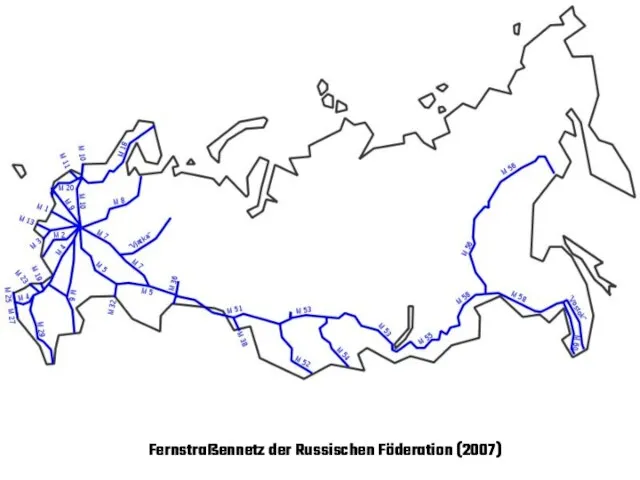 Fernstraßennetz der Russischen Föderation (2007)