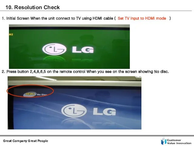 1. Initial Screen When the unit connect to TV using HDMI