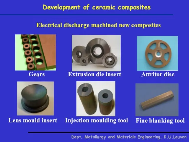 Development of ceramic composites Dept. Metallurgy and Materials Engineering, K.U.Leuven Electrical