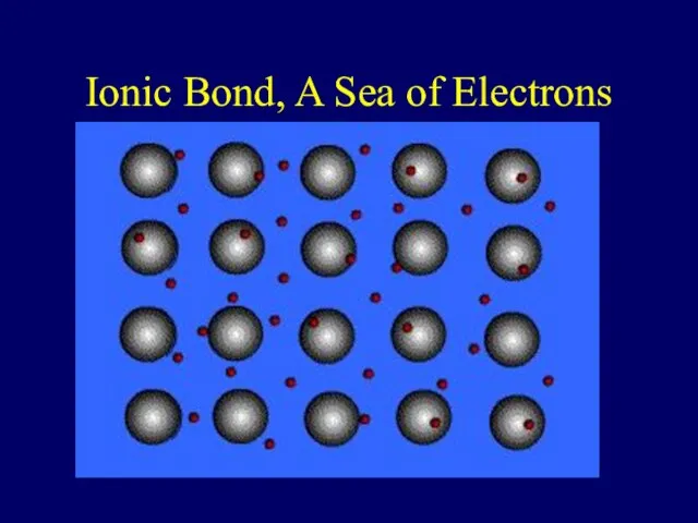 Ionic Bond, A Sea of Electrons