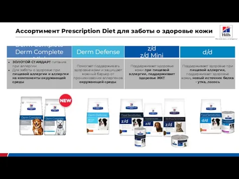 Ассортимент Prescription Diet для заботы о здоровье кожи Stress Mini z/d