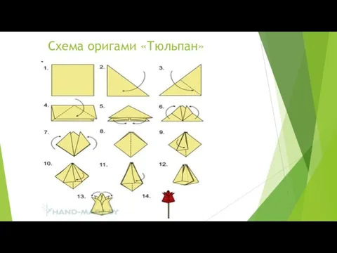 Схема оригами «Тюльпан»