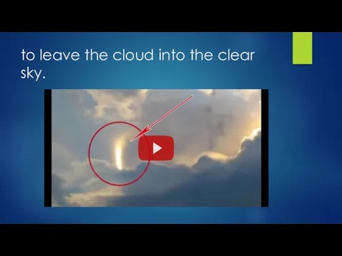 to leave the cloud into the clear sky.