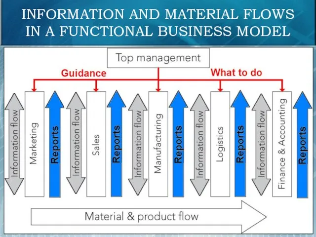 INFORMATION AND MATERIAL FLOWS IN A FUNCTIONAL BUSINESS MODEL