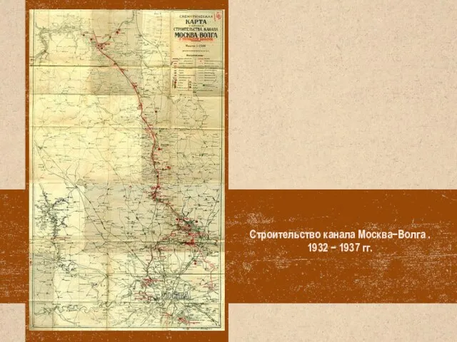 Строительство канала Москва−Волга . 1932 − 1937 гг.