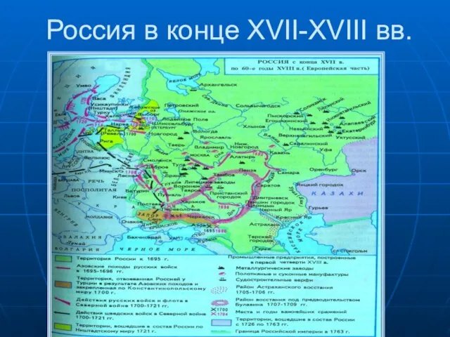 Россия в конце XVII-XVIII вв.