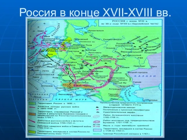 Россия в конце XVII-XVIII вв.