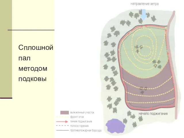 Сплошной пал методом подковы