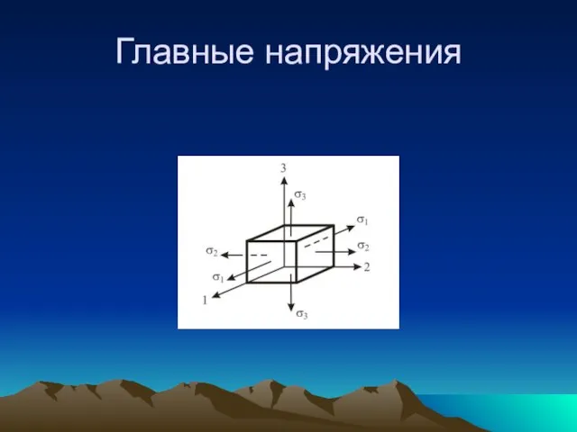 Главные напряжения