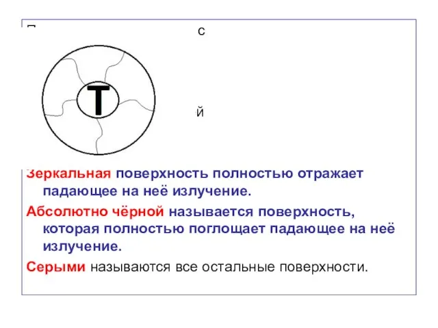 Поместим нагретое тело с температурой Т в теплонепроницаемую замкнутую полость с