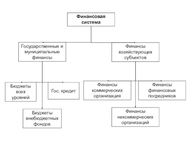 Финансовая система Государственные и муниципальные финансы Финансы хозяйствующих субъектов Бюджеты всех